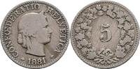 Schweiz 5 Rappen 1881 SS 19.07 £  +  16.47 £ shipping