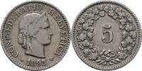 Schweiz 5 Rappen 1893 SS+ 13.00 £  +  17.34 £ shipping