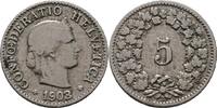 Schweiz 5 Rappen 1903 S+ 6.07 £  +  17.34 £ shipping