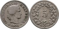 Schweiz 5 Rappen 1909 SS+ 6.94 £  +  17.34 £ shipping