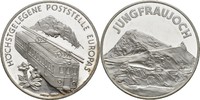 Schweiz Gedenkmünze Jungfraujoch "Höchstgelegene Poststelle Europas" -