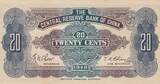 China(Puppet Banks) 20 Cent 1940 P.J4a UNC