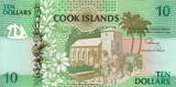 Cook Isl. 10 Dollars 1992 P.8 UNC