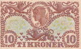 Denmark 10 Kroner 1937 P.31c VF+