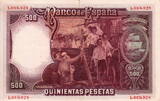 Spain 500 Pesetas 1931 P.84 XF+