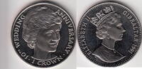 Gibraltar 1 Crown DIANA KM.85 -