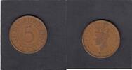 Mauritius 5 Cent GEORGE VI KM.20. -