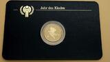 Mongolei 750 Tugrik 1980 Jahr des Kindes Proof, gekapselt