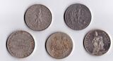 Altdeutschland 5x Silbertaler div. Lot Silbertaler, Preussen, Sachsen, Frankfurt VF / VF-EF