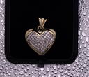 Großer Diamant-Herzanhänger in Gold  Expertise Dr. Heide Rezepa-Zabel vintage