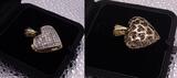 Großer Diamant-Herzanhänger in Gold  Expertise Dr. Heide Rezepa-Zabel vintage