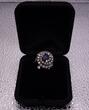 Saphir-Tourbillonring mit Brillanten  Expertise Dr. Heide Rezepa-Zabel vintage