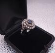 Saphir-Tourbillonring mit Brillanten  Expertise Dr. Heide Rezepa-Zabel vintage