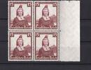 Deutsches Reich 4x 15Pf Nothilfe Trachten -