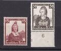 Deutsches Reich 15+10Pf, 30+20Pf Nothilfe Trachten -