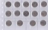 Deutsches Reich 14x 50 Rpfg. Lot kpl. Serie 50 Reichspfennig -