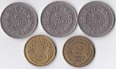 Frankreich 3x5 Francs, 2x 2Francs Lot Frankreich -