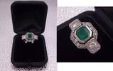  1940/49 Smaragd-Allianzring mit Brillanten/Diamanten, Expertise Dr. Hei... 3,034.33 £1,820.60 £  +  shipping