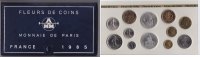 Frankreich Frankreich Kursmünzensatz 1985 -fleurs de coins- -