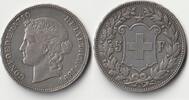 Schweiz 5 Franken 1891 B Confoederatio Helvetica ss 160.39 £  +  32.07 £ shipping
