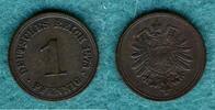 Kaiserreich 1 Pfennig 1873 A J. 1 ss 160.39 £  +  10.32 £ shipping