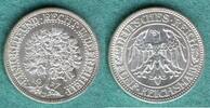 Weimarer Republik Kursmünze - Eichbaum 5 Reichsmark 1927 J fast stgl.