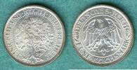 Weimarer Republik Kursmünze - Eichbaum 5 Reichsmark 1927 A vz/stgl
