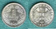 Weimarer Republik Kursmünze 1 Reichsmark 1927 J fast stgl