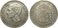Europa (ohne €) 5 Pesetas Alfonso XII. -