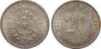 Kaiserreich 20 Pfennig 1873 G mittig Prägeschwäche, fast Stempelglanz 73.69 £  +  25.14 £ shipping
