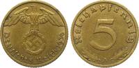 Drittes Reich 5 Pfennig 1936 A gutes sehr sch&ouml;n 46.55 &pound;  +  24.54 &pound; shipping