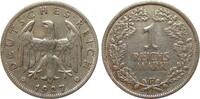 Weimarer Republik 1 Mark 1927 F gereinigt, sehr sch&ouml;n 63.48 &pound;  +  24.54 &pound; shipping