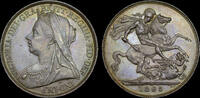 GREAT BRITAIN 1895 VICTORIA, 1895 SILVER CROWN LIX EDGE  615.00 £  +  12.00 £ shipping