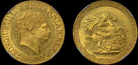 GREAT BRITAIN 1820 GEORGE III, 1820 GOLD SOVEREIGN, OPEN 2 IN LARGE NEAT... 10,500.00 £  +  12.00 £ shipping
