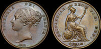 GREAT BRITAIN 1855 VICTORIA, 1855 ORNAMENTAL TRIDENT, YOUNG HEAD COPPER ... 650.00 £  +  12.00 £ shipping