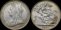 GREAT BRITAIN 1897 VICTORIA 1897 SILVER CROWN LX  580.00 £  +  12.00 £ shipping