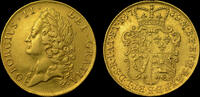 GREAT BRITAIN 1739 GEORGE II, 1739 GOLD MILLED TWO GUINEAS, INTERMEDIATE... 4,995.00 £  +  12.00 £ shipping