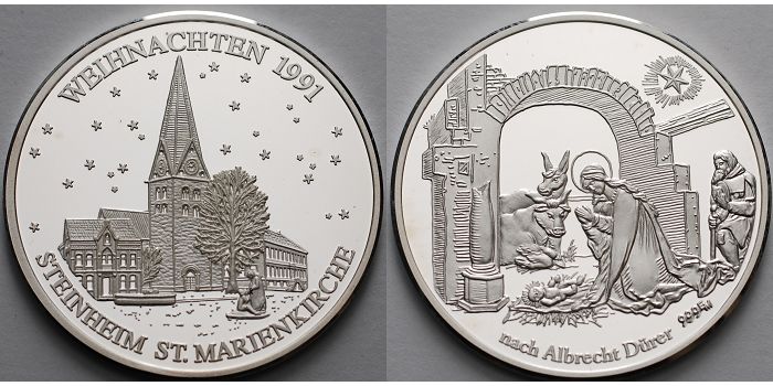 Steinheim/Westfalen Medaille14,87g fein35mm Ø Medaille in Silber