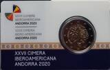 Andorra 2 Euro 2020 27. Iberoamerikanisches Gipfeltreffen, <b>SONDERANGEBOT !!!</b> <b> RAR !</b> <b> <b>2. Proof <b>Andorra </b> <br> im<br> Etui