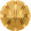 Samoa 5 Dollar <br>24 Karat vergoldet<br>33 mm Ø 2020 Basketball - Spherical Coin 1 oz.Silber, inkl.Schweberahmenetui und Schuber,RAR! <b>Prooflike</b> <br>1 Unze Silber<br>