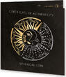 Samoa 5 Dollar <br>24 Karat vergoldet<br>50 mm Ø 2024 Sonne & Mond - Spherical Coin 2 oz.Silber, inkl.Zertifikat/Etui/Box, RAR! <b> Antique Finish</b> <br>2 Unzen Silber<br>