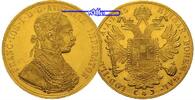 Österreich 4 Dukaten<br> 13,80g <br>fein<br>39,5 mm Ø Franz-Joseph I (amtl. Neuprägung) GOLD --Archivbild-- -
