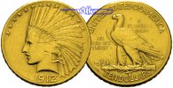 USA 10 $ 15,05g fein 27mm &Oslash; 1908-1933 Indianer, ohne M&uuml;nzzeichen Philade... 2,232.65 &pound;  +  57.53 &pound; shipping