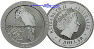 Australien 1 $ 2008 Kookaburra stgl 137.39 &pound;  +  48.09 &pound; shipping