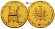 Deutschland <br> <b> HERBSTSANGEBOT! <br> <b> 100 Euro<br> 15,55g<br> fein<br> 28 mm Ø Stadt Quedlinburg, Prägestätte G -