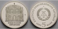 Deutschland, DDR 5 Mark Wallpavillon Dresd. Zwinger, Ku.-Ni.,<b>-Archivbild-</b> -