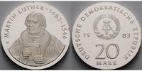 Deutschland, DDR 20 Mark 500. Geburtstag von Martin Luther, Silber -