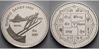Nepal 500 Rupees Oly. Winterspiele in Albertville - Skispringen - mit MDM - Zertifikat -
