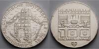 Österreich 100 Schilling <br>15,36g fein,<br> 36 mm Ø Abfahrtsläufer auf Fernsehbildwand, Oly. Innsbruck 1976 -Archivbild- -