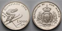 San Marino 1000 Lire Oly. Winterspiele in Lillehammer - Abfahrtsläufer - mit MDM - Zertifikat -
